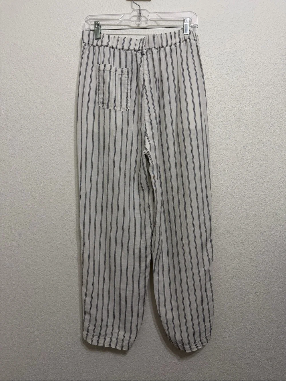 Quince 100% Linen Striped Ankle Pants Medium